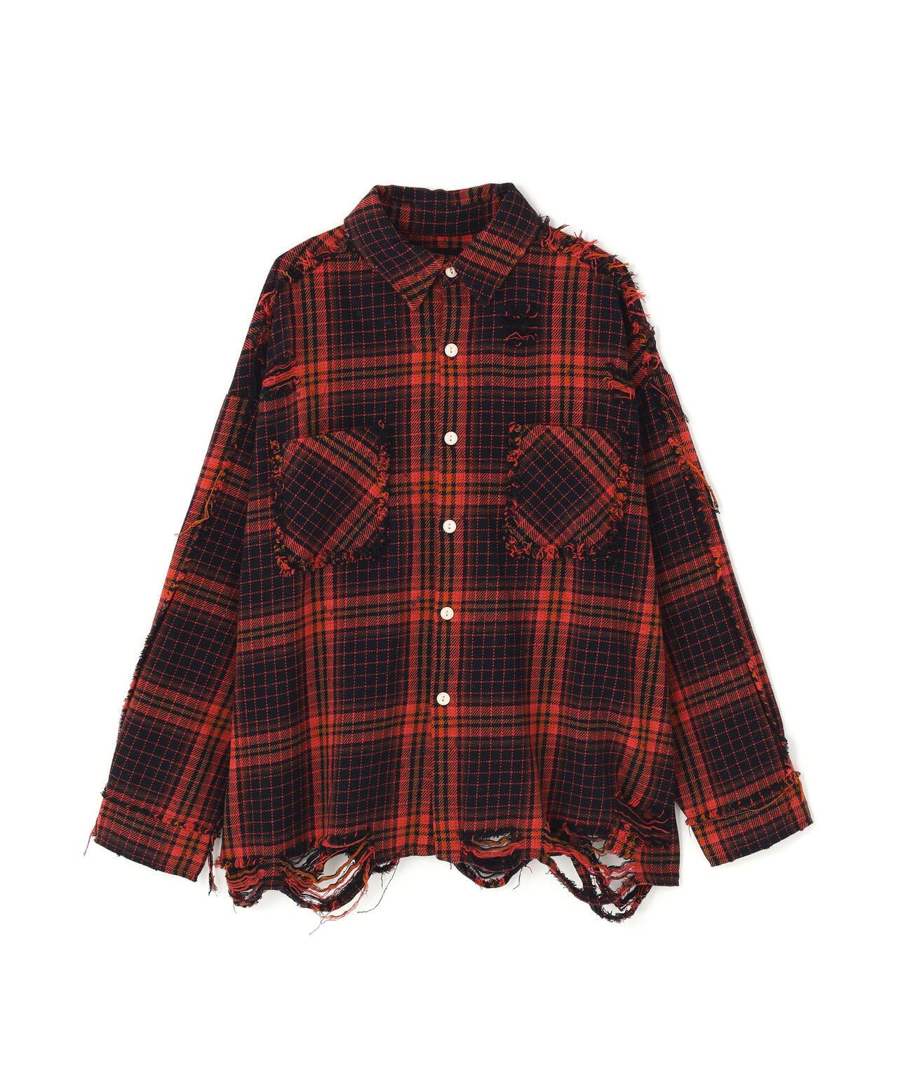 【&DEPOT限定】DankeSchon/FLANNEL DAMAGE SHIRTS