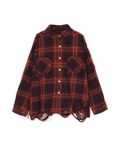 【&DEPOT限定】DankeSchon/FLANNEL DAMAGE SHIRTS