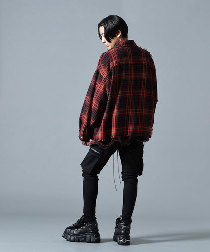 【&DEPOT限定】DankeSchon/FLANNEL DAMAGE SHIRTS