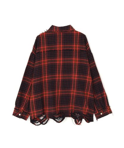 【&DEPOT限定】DankeSchon/FLANNEL DAMAGE SHIRTS