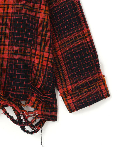 【&DEPOT限定】DankeSchon/FLANNEL DAMAGE SHIRTS