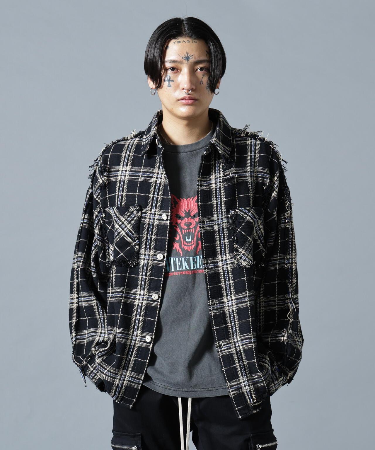 【&DEPOT限定】DankeSchon/FLANNEL DAMAGE SHIRTS