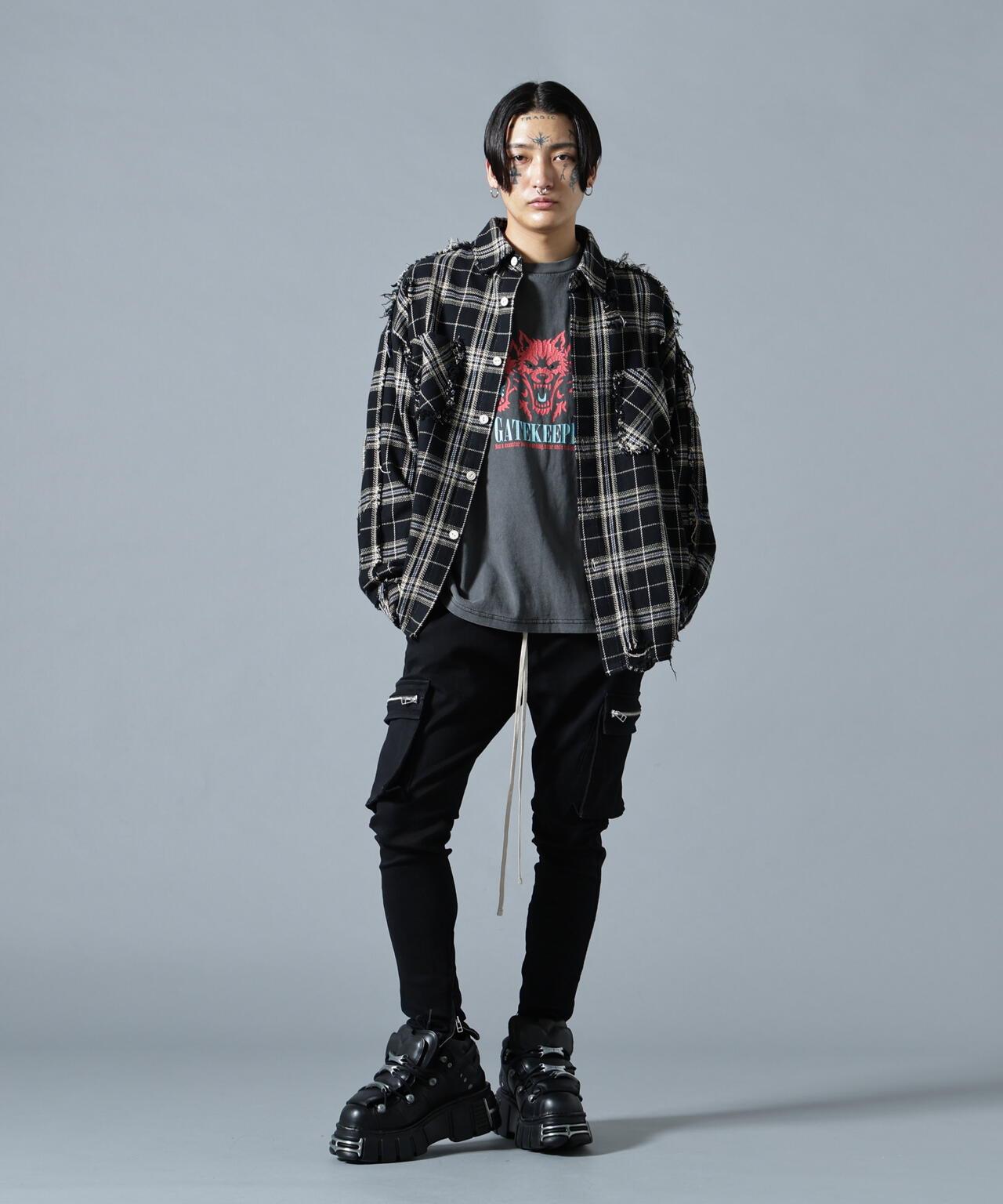 【&DEPOT限定】DankeSchon/FLANNEL DAMAGE SHIRTS