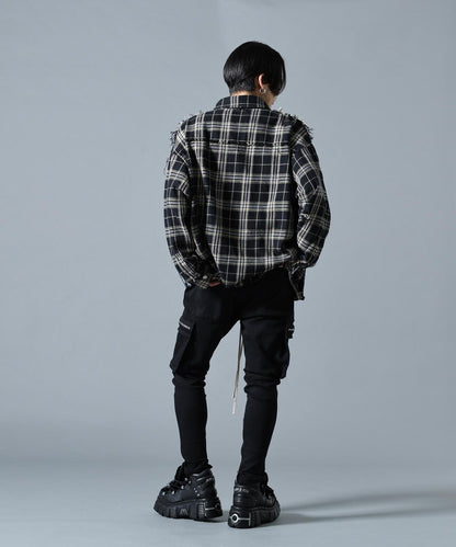 【&DEPOT限定】DankeSchon/FLANNEL DAMAGE SHIRTS