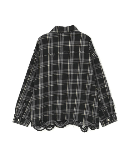 【&DEPOT限定】DankeSchon/FLANNEL DAMAGE SHIRTS