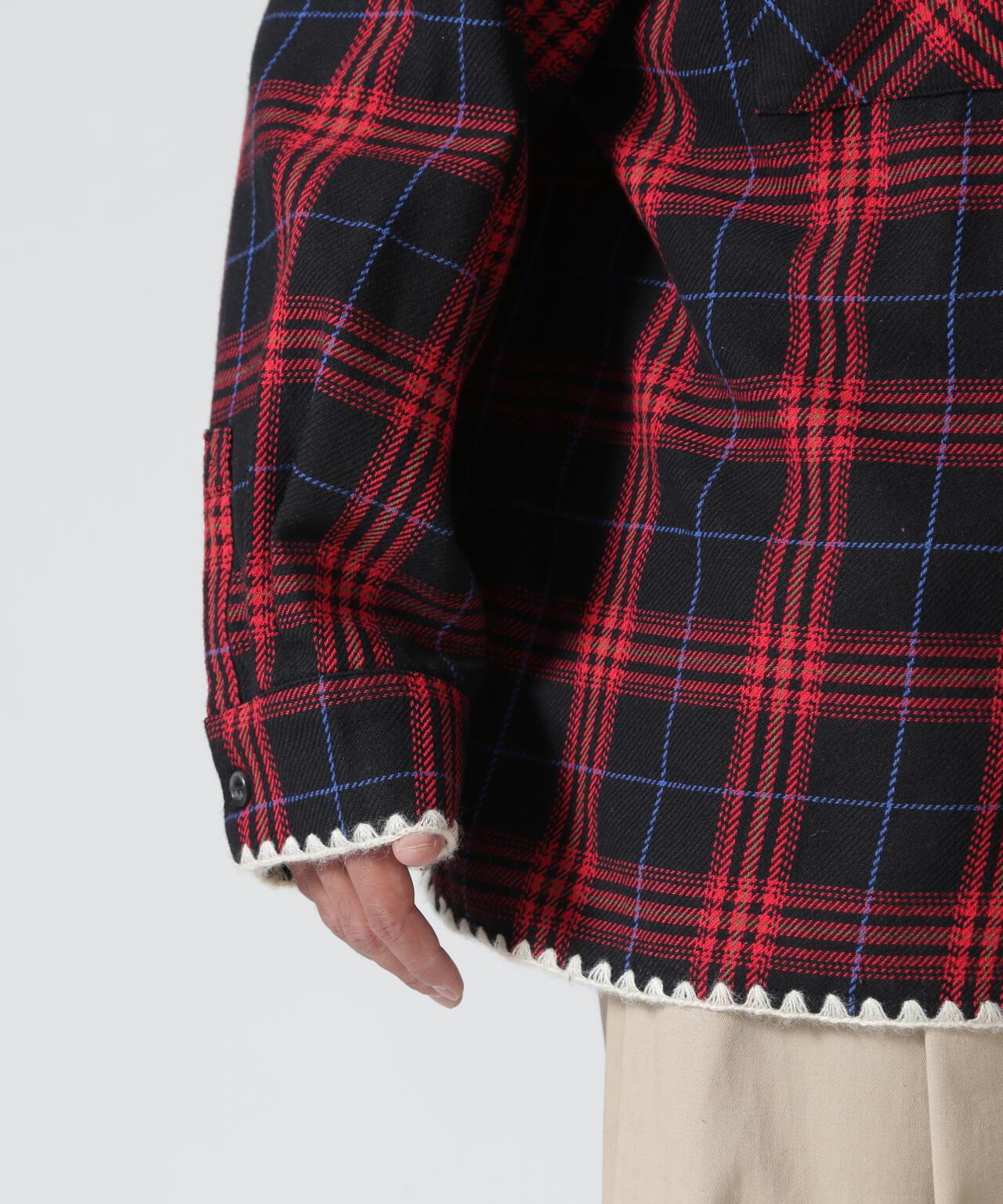 B omnivore/ビーオムニボー HAND STITCH FLANNEL 手工縫線法蘭絨襯衫