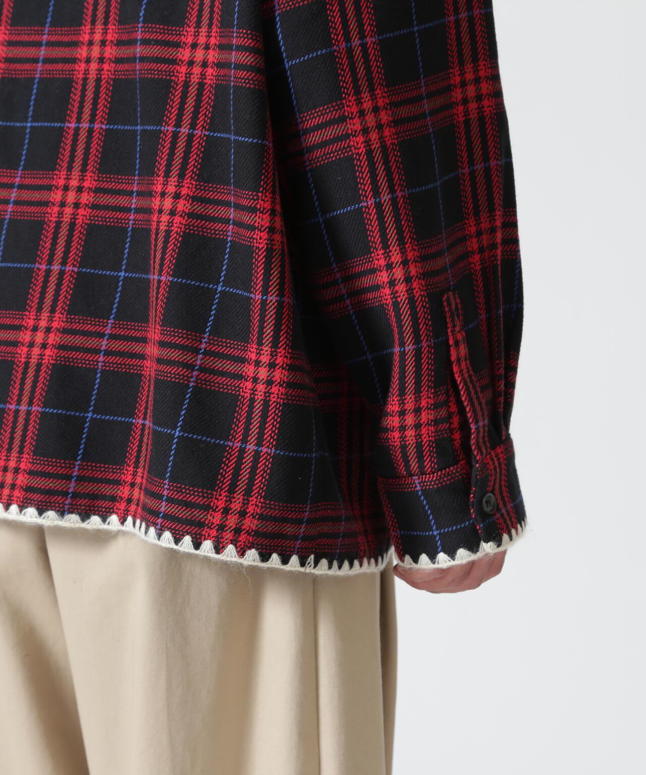 B omnivore/ビーオムニボー HAND STITCH FLANNEL 手工縫線法蘭絨襯衫