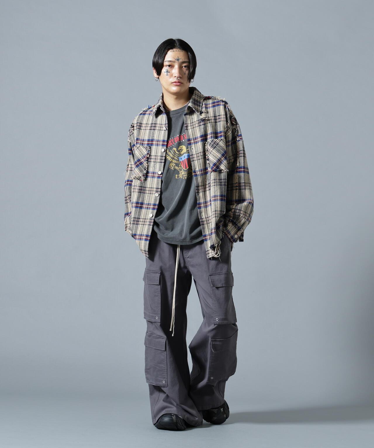 【&DEPOT限定】DankeSchon/FLANNEL DAMAGE SHIRTS