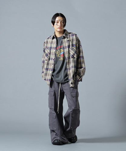 【&DEPOT限定】DankeSchon/FLANNEL DAMAGE SHIRTS