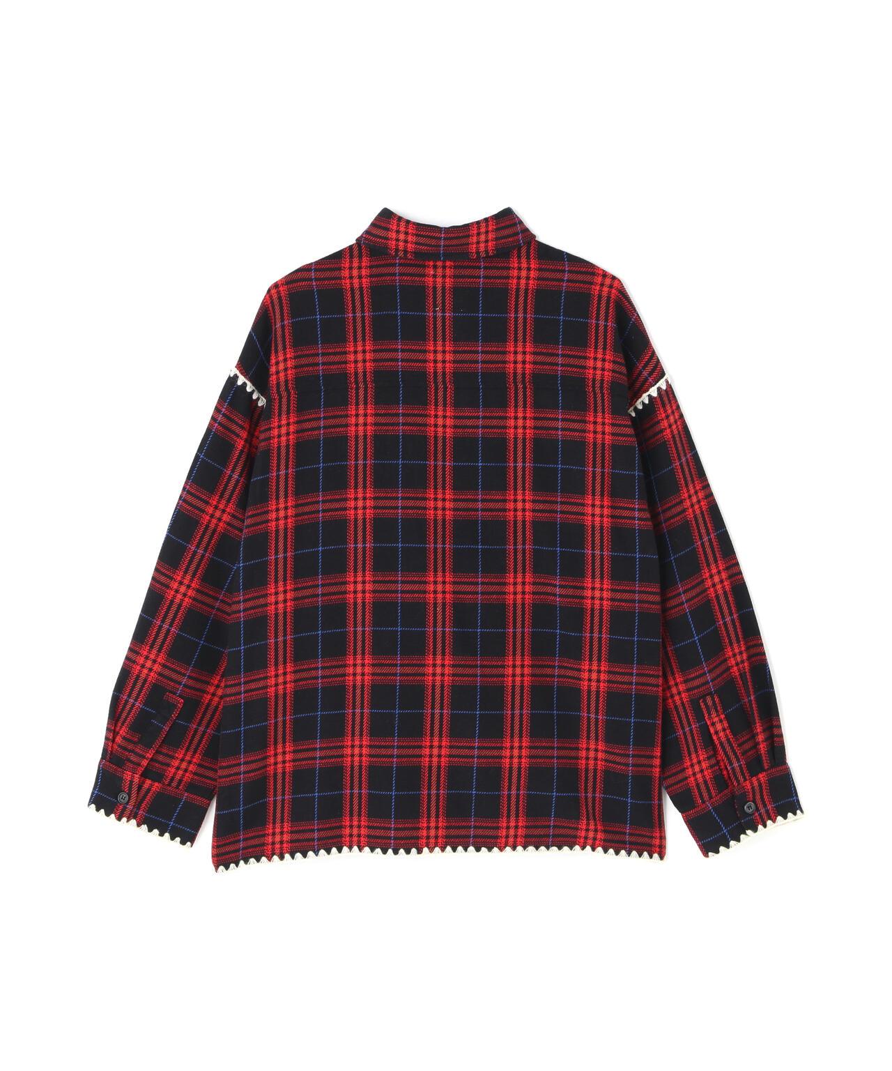 B omnivore/ビーオムニボー HAND STITCH FLANNEL 手工縫線法蘭絨襯衫