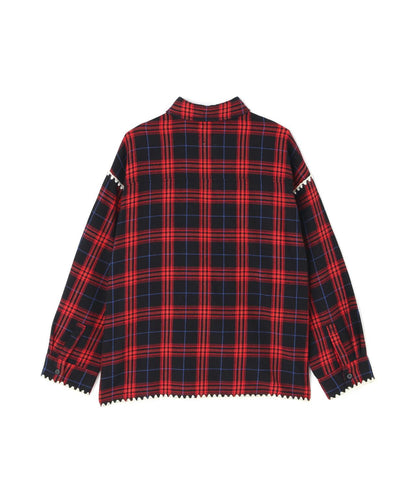 B omnivore/ビーオムニボー HAND STITCH FLANNEL 手工縫線法蘭絨襯衫