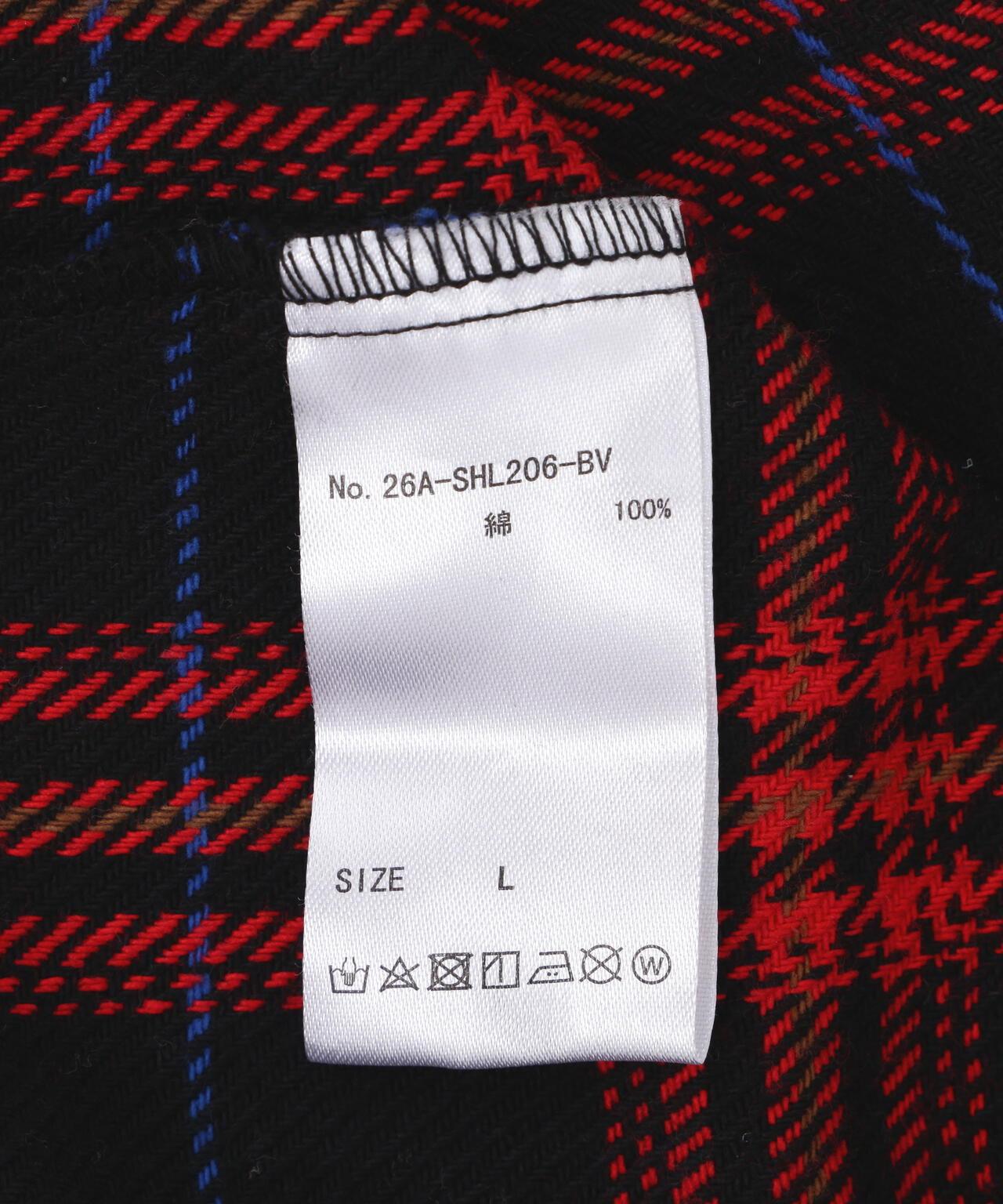 B omnivore/ビーオムニボー HAND STITCH FLANNEL 手工縫線法蘭絨襯衫