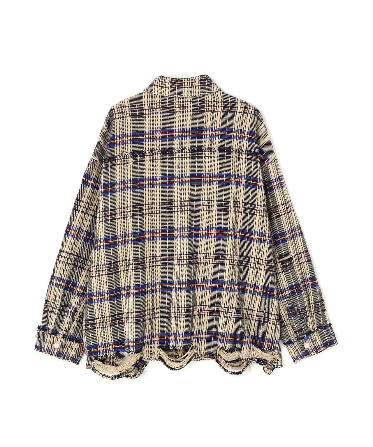 【&DEPOT限定】DankeSchon/FLANNEL DAMAGE SHIRTS