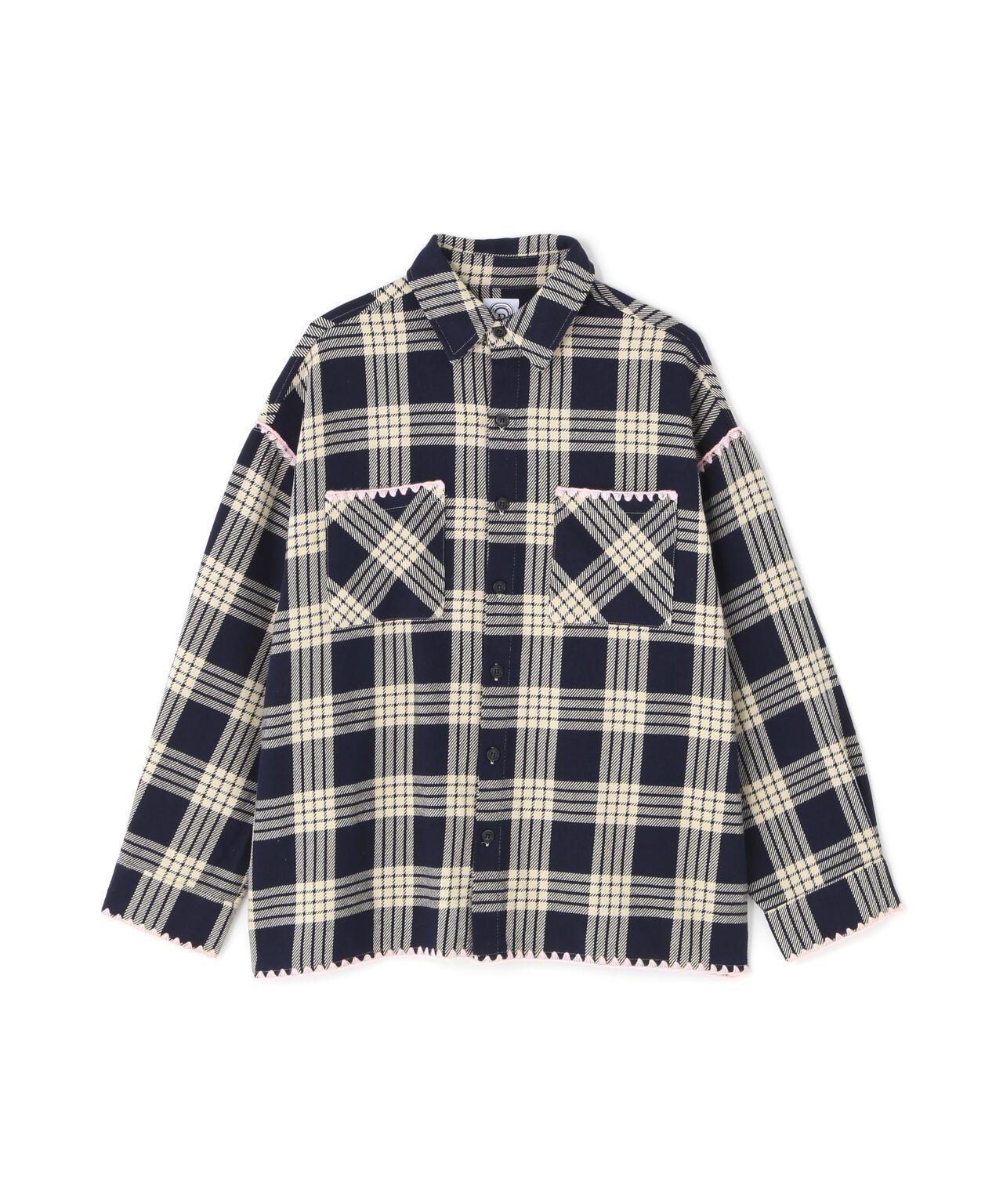 B omnivore/ビーオムニボー HAND STITCH FLANNEL 手工縫線法蘭絨襯衫