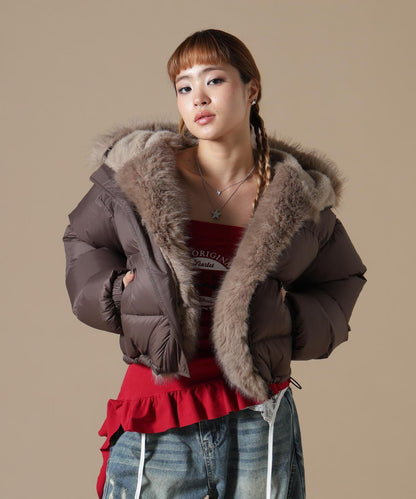 DankeSchon/ダンケシェーン/WOMEN NYLON FUR HOOD BLOUSON
