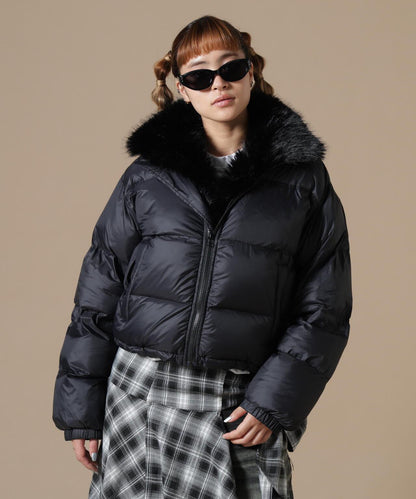 DankeSchon/ダンケシェーン/WOMEN NYLON FUR STAND BLOUSON