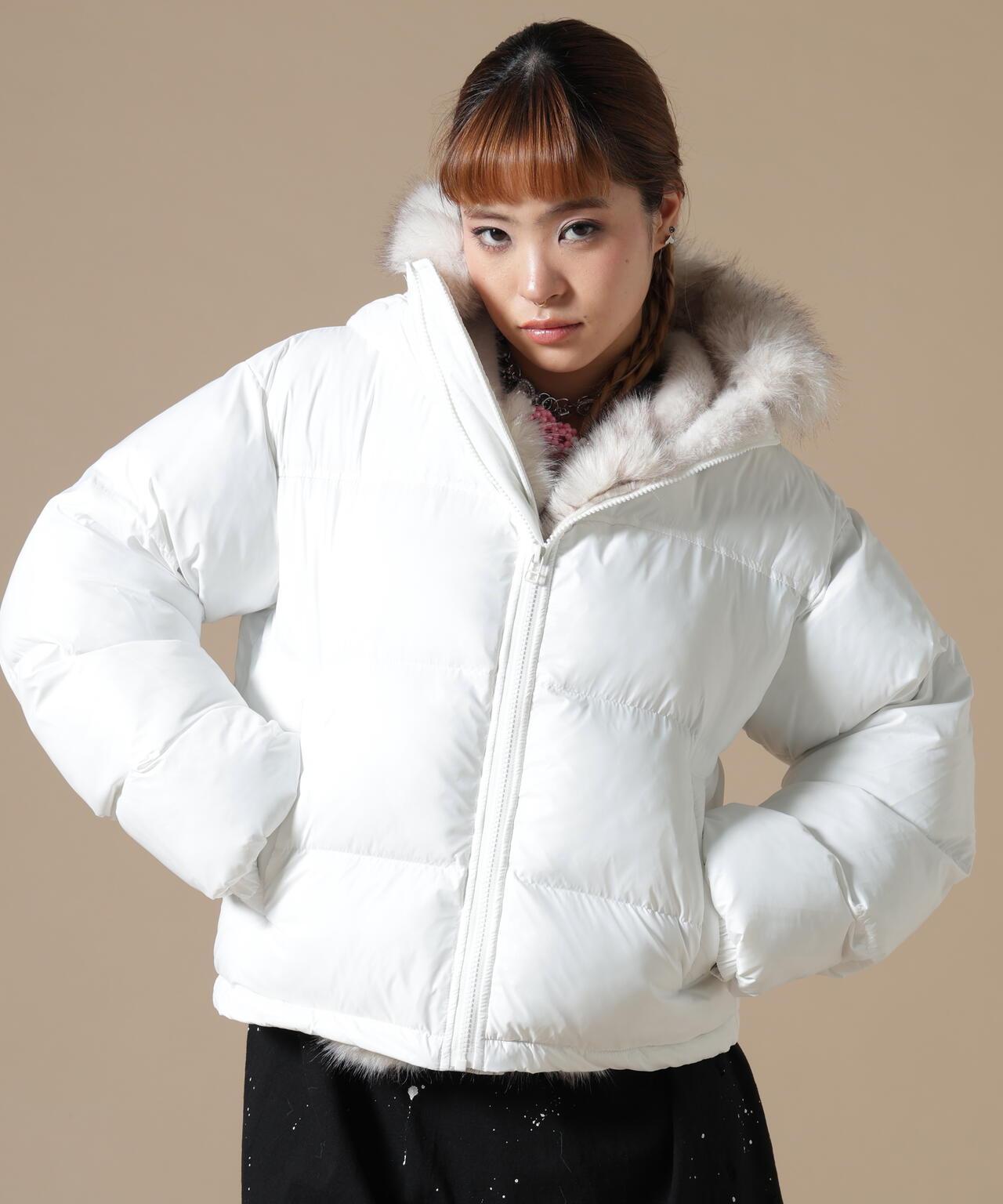 DankeSchon/ダンケシェーン/WOMEN NYLON FUR HOOD BLOUSON