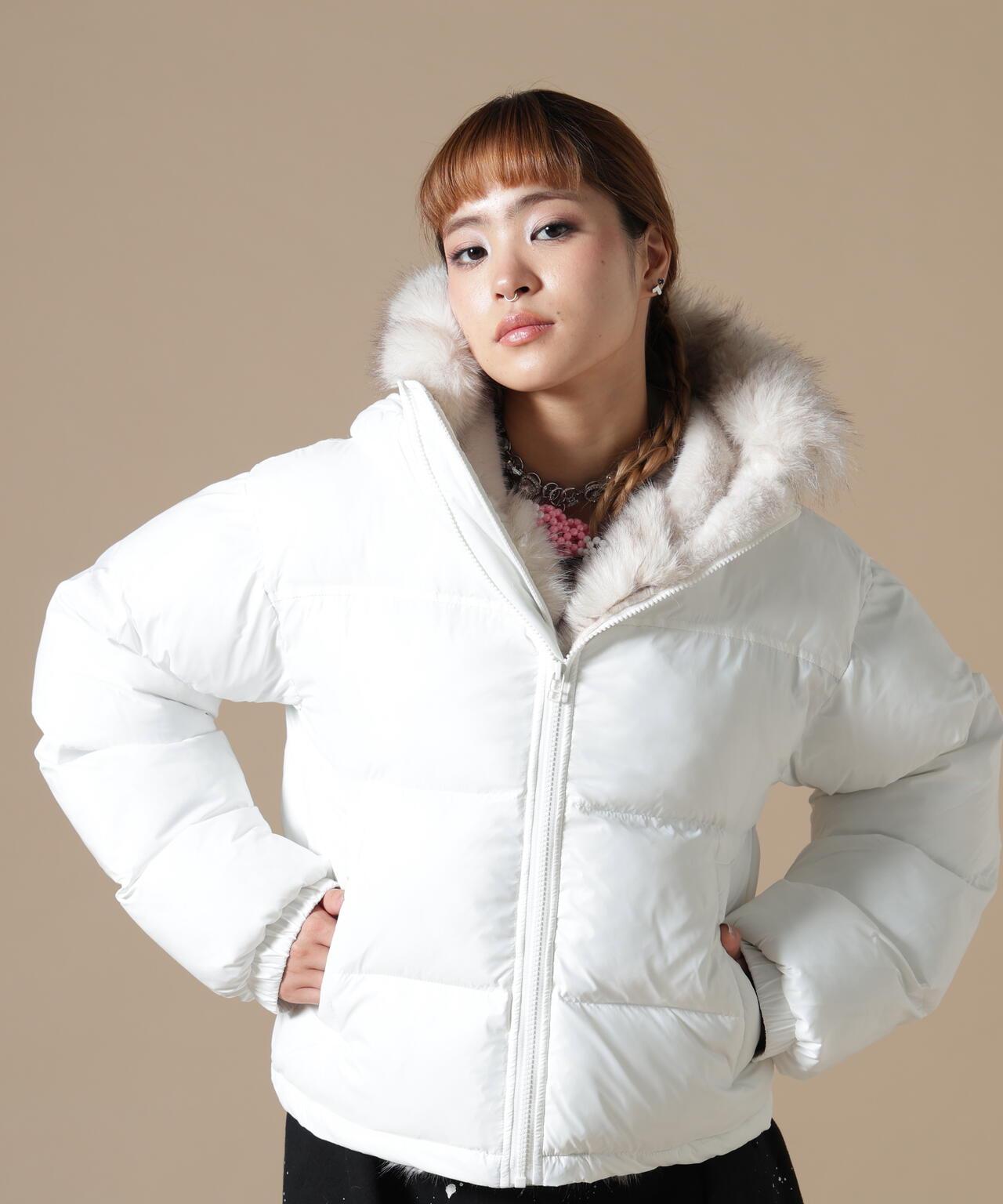 DankeSchon/ダンケシェーン/WOMEN NYLON FUR HOOD BLOUSON