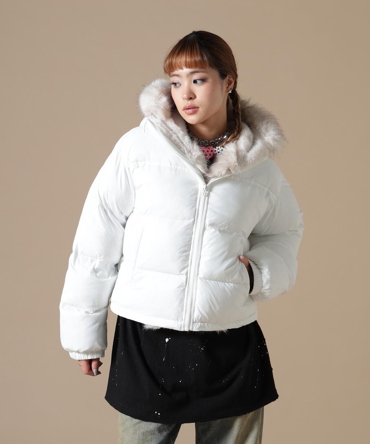 DankeSchon/ダンケシェーン/WOMEN NYLON FUR HOOD BLOUSON