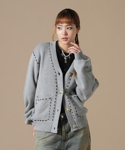 DankeSchon WOMEN STITCH KNIT CARDIGAN
