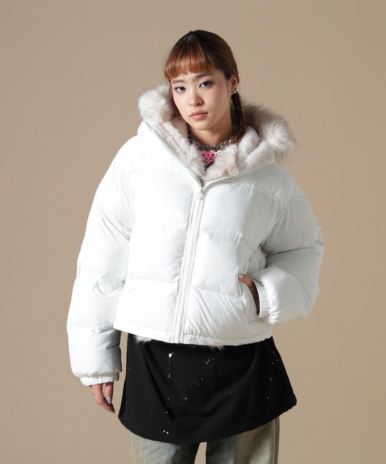 DankeSchon/ダンケシェーン/WOMEN NYLON FUR HOOD BLOUSON
