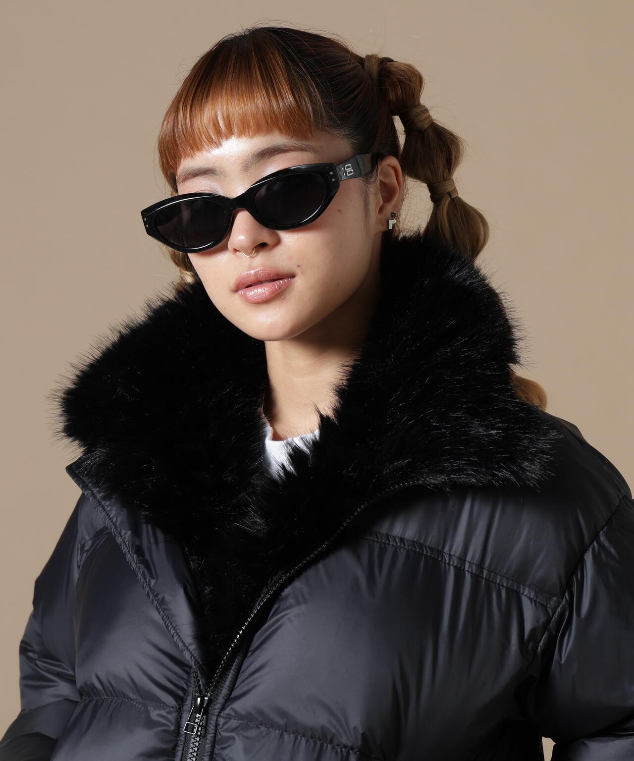 DankeSchon/ダンケシェーン/WOMEN NYLON FUR STAND BLOUSON