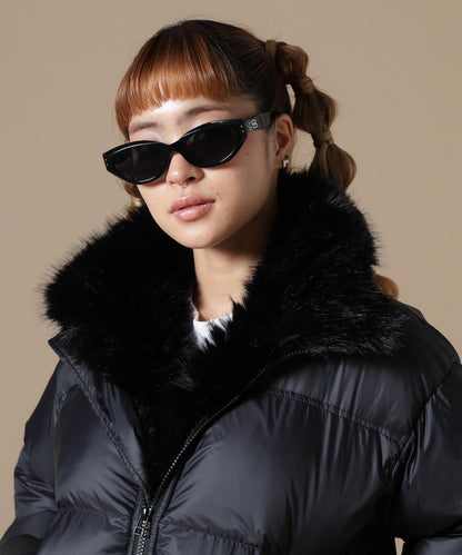 DankeSchon/ダンケシェーン/WOMEN NYLON FUR STAND BLOUSON