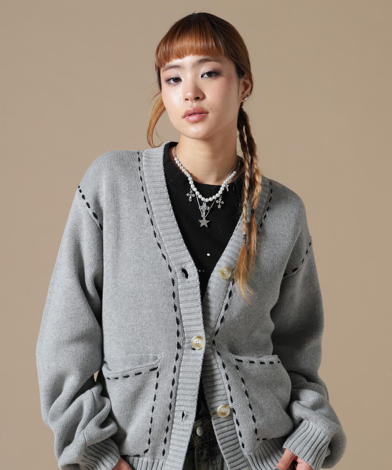 DankeSchon WOMEN STITCH KNIT CARDIGAN