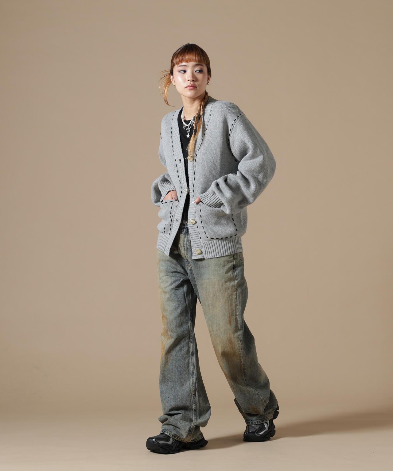 DankeSchon WOMEN STITCH KNIT CARDIGAN