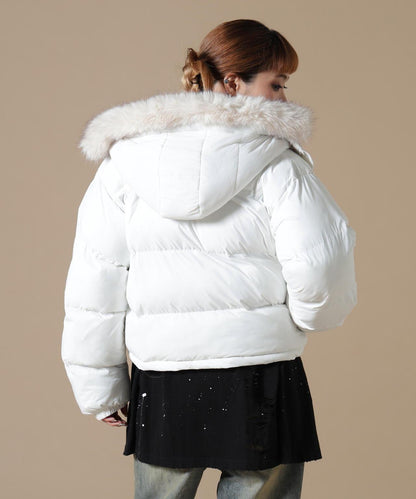 DankeSchon/ダンケシェーン/WOMEN NYLON FUR HOOD BLOUSON