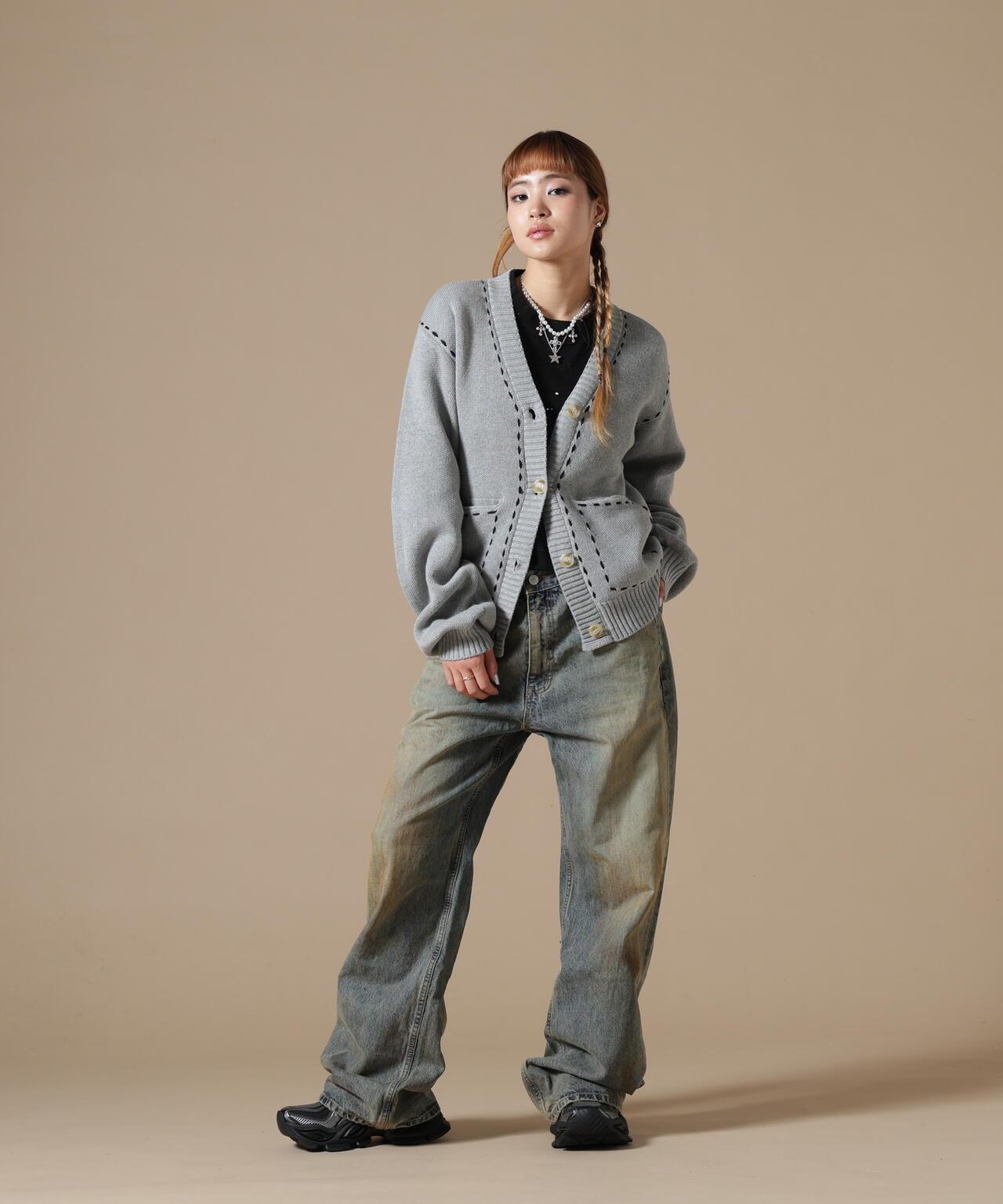 DankeSchon WOMEN STITCH KNIT CARDIGAN