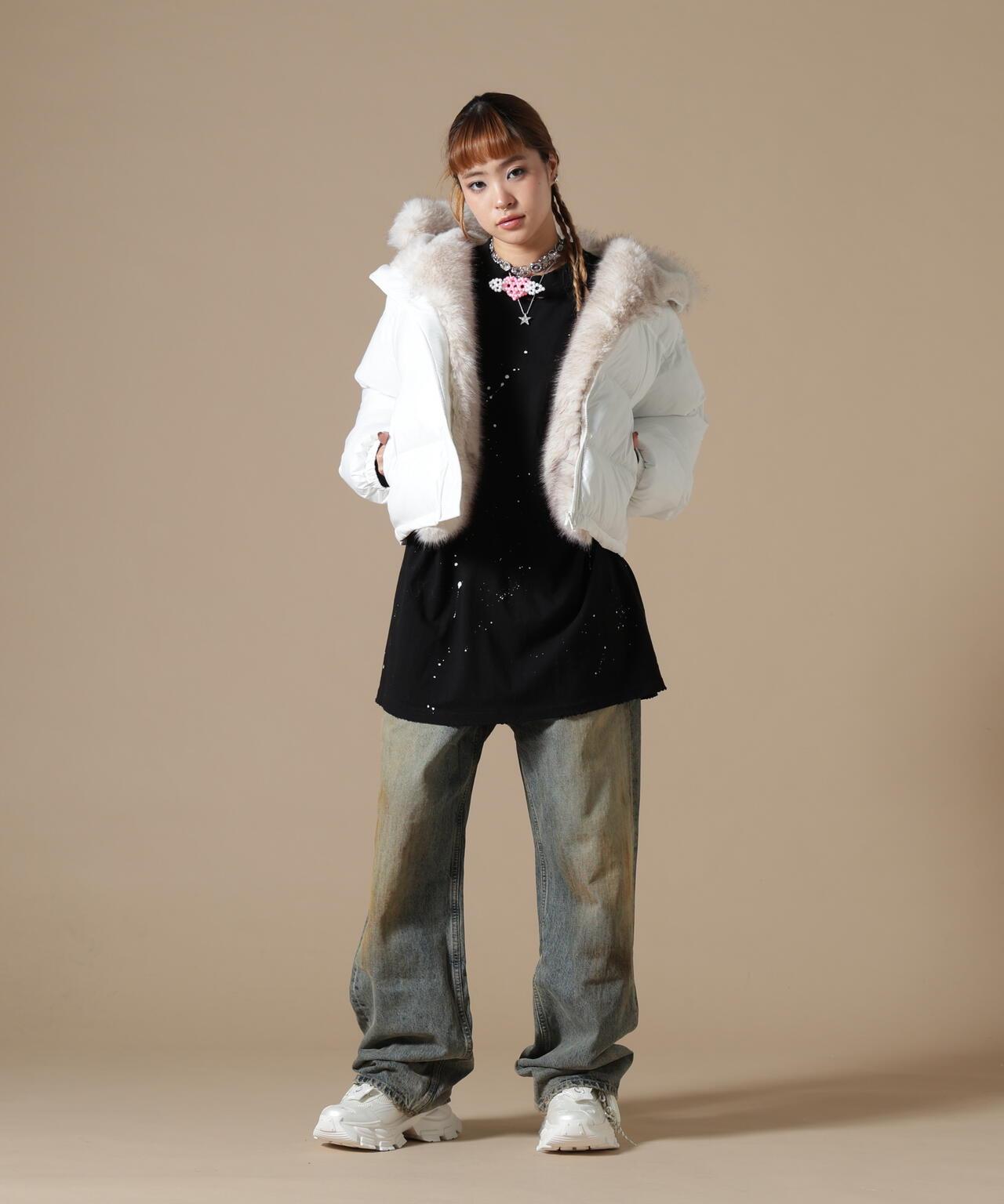 DankeSchon/ダンケシェーン/WOMEN NYLON FUR HOOD BLOUSON