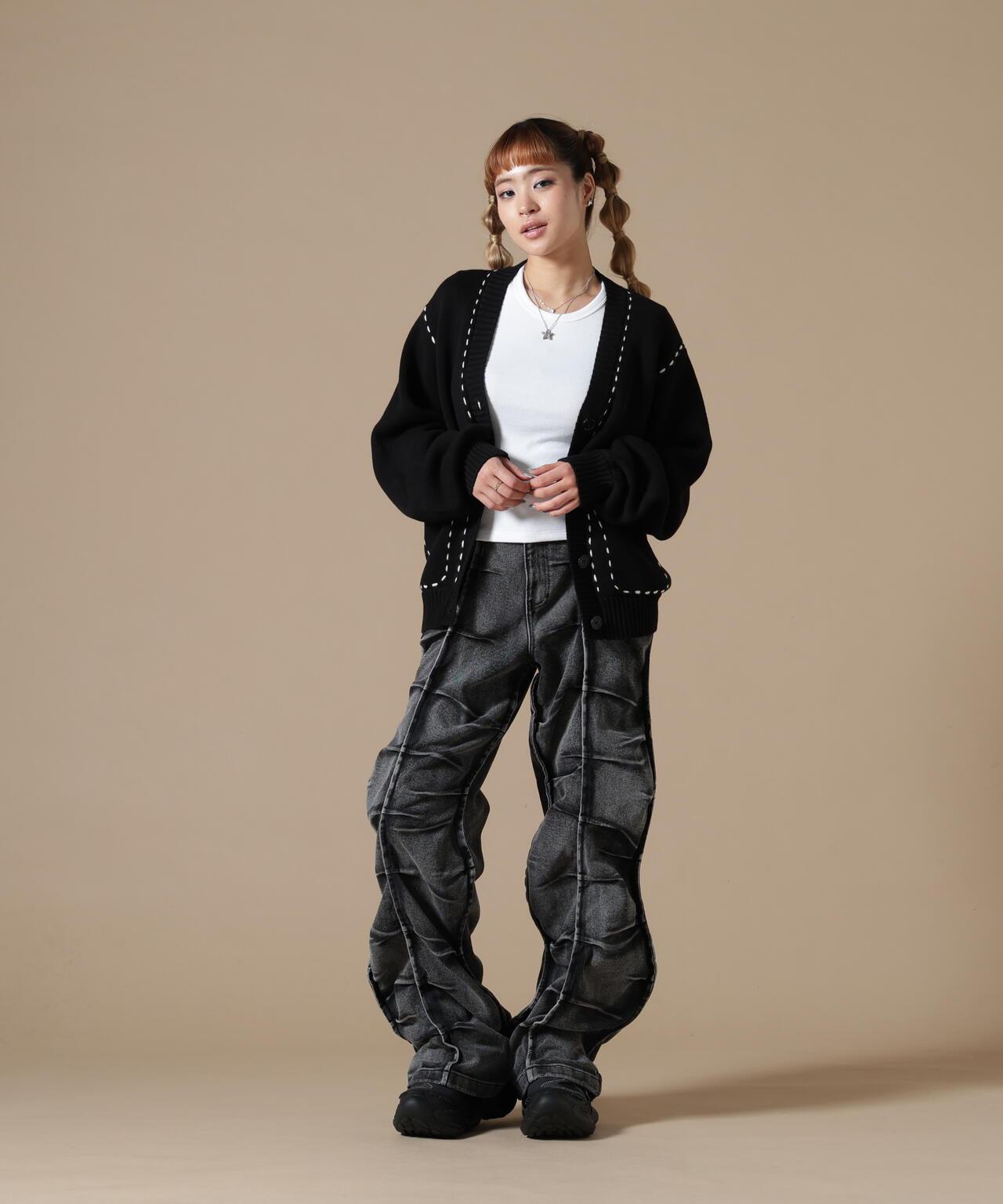 DankeSchon WOMEN STITCH KNIT CARDIGAN