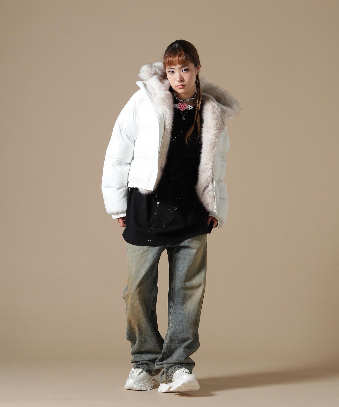 DankeSchon/ダンケシェーン/WOMEN NYLON FUR HOOD BLOUSON
