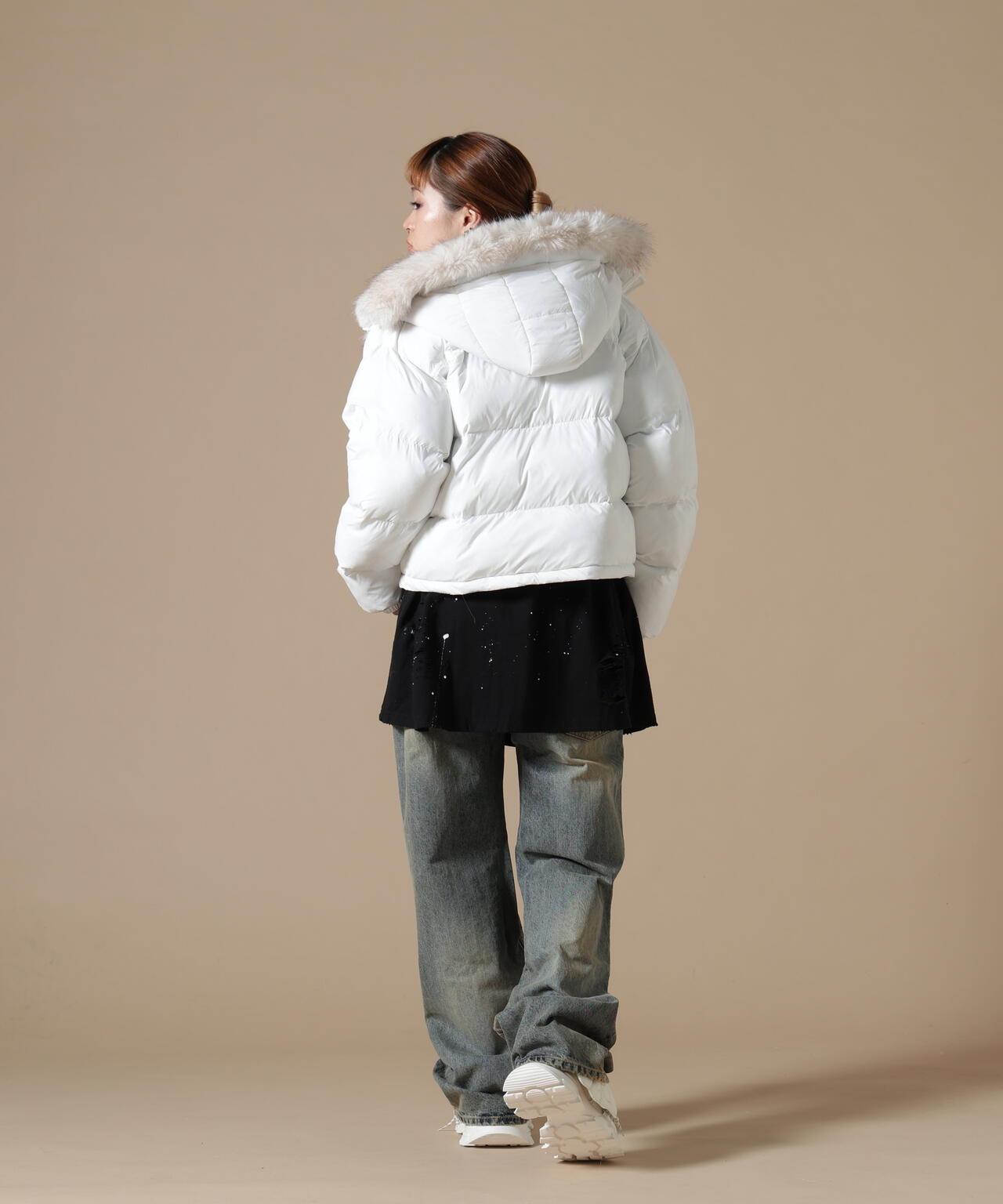 DankeSchon/ダンケシェーン/WOMEN NYLON FUR HOOD BLOUSON