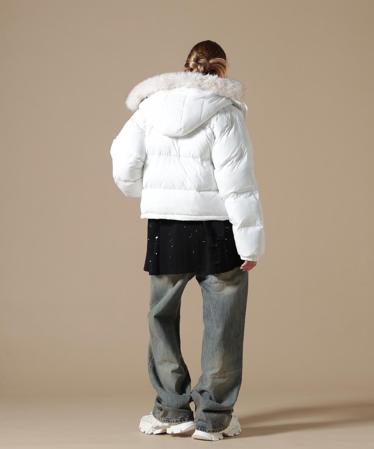 DankeSchon/ダンケシェーン/WOMEN NYLON FUR HOOD BLOUSON