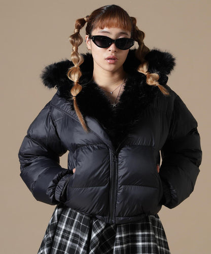 DankeSchon/ダンケシェーン/WOMEN NYLON FUR HOOD BLOUSON