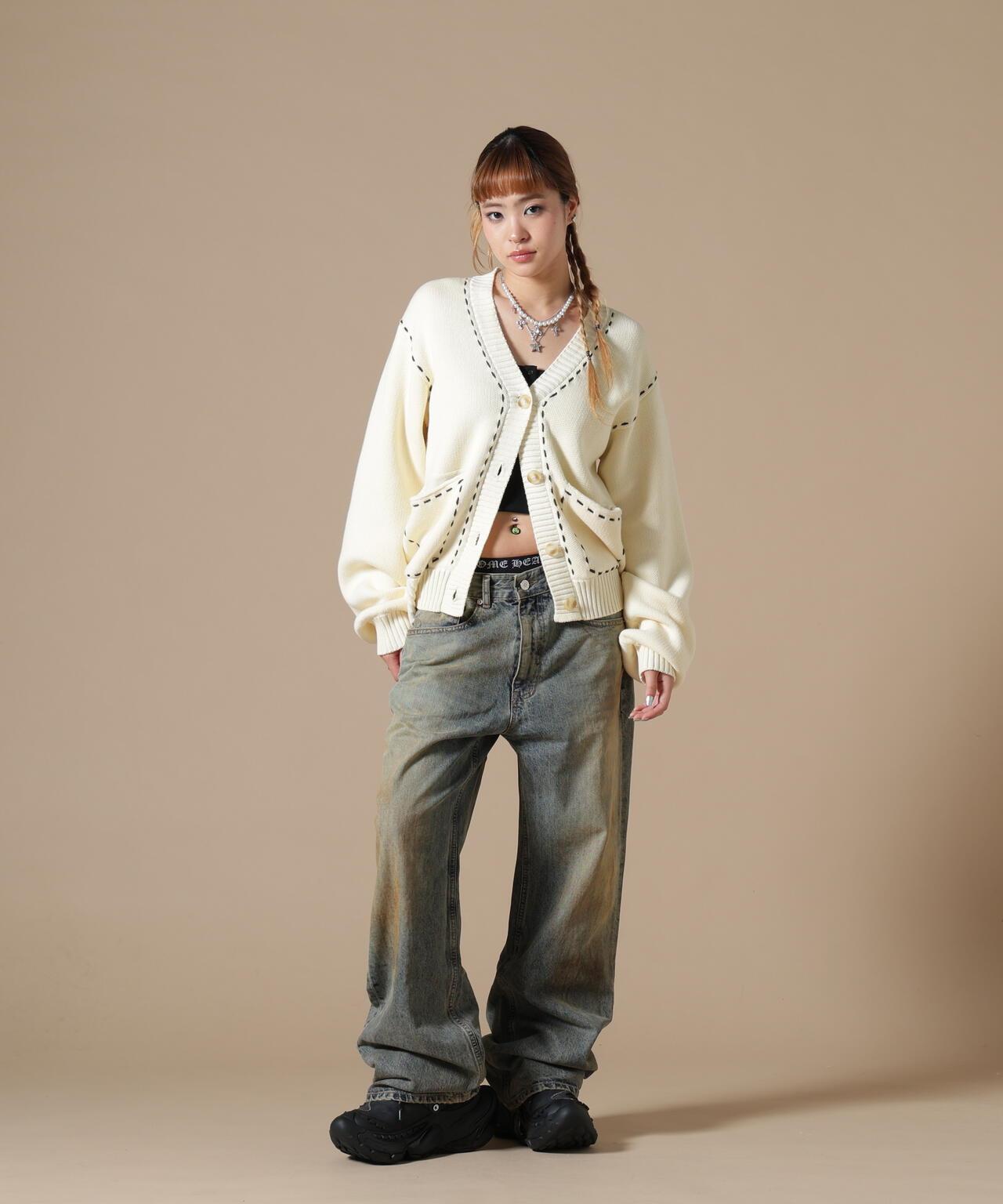 DankeSchon WOMEN STITCH KNIT CARDIGAN