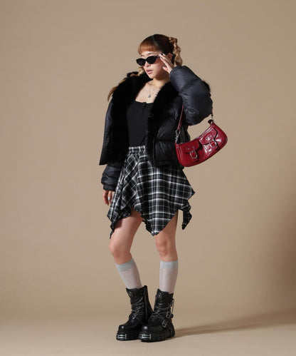DankeSchon/ダンケシェーン/WOMEN NYLON FUR HOOD BLOUSON