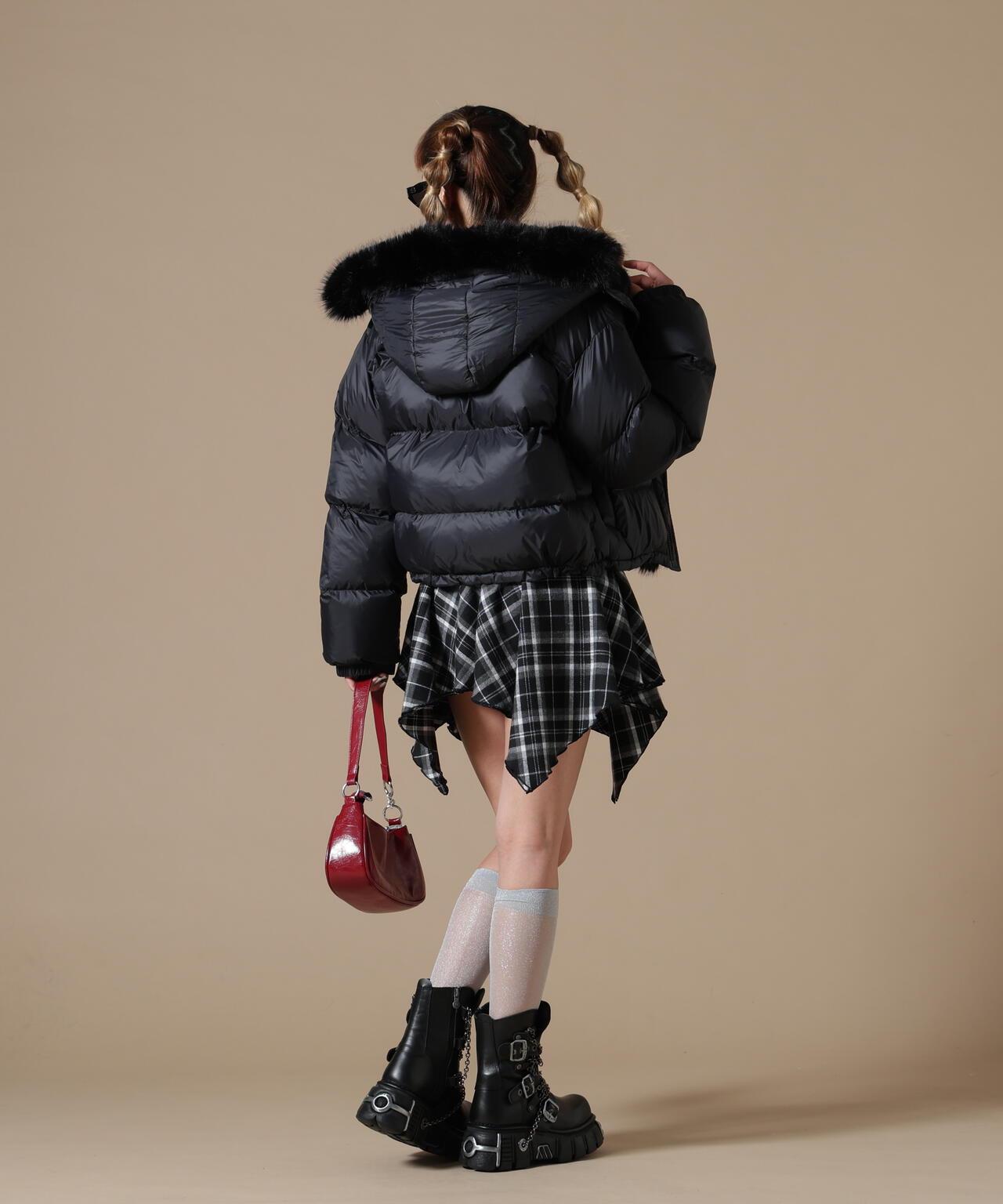 DankeSchon/ダンケシェーン/WOMEN NYLON FUR HOOD BLOUSON