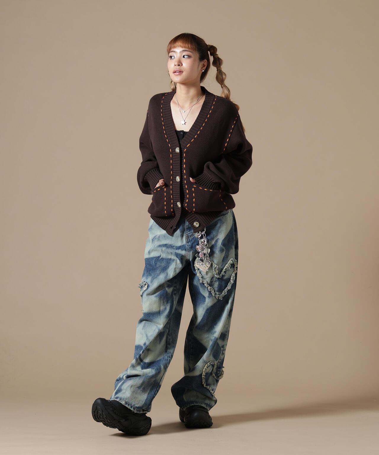 DankeSchon WOMEN STITCH KNIT CARDIGAN