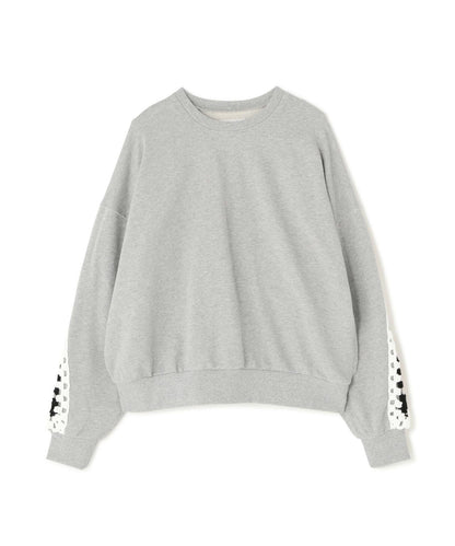DISCOVERED CROCHET SLEEVE SWEAT(UNISEX) 聯名款 鉤針袖衛衣