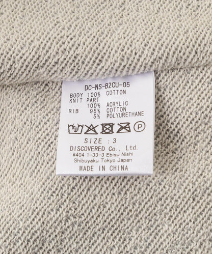 DISCOVERED CROCHET SLEEVE SWEAT(UNISEX) 聯名款 鉤針袖衛衣