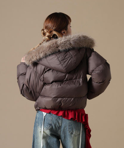 DankeSchon/ダンケシェーン/WOMEN NYLON FUR HOOD BLOUSON