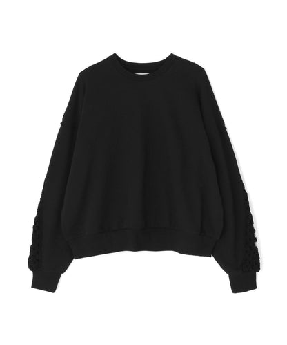 DISCOVERED CROCHET SLEEVE SWEAT(UNISEX) 聯名款 鉤針袖衛衣