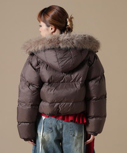 DankeSchon/ダンケシェーン/WOMEN NYLON FUR HOOD BLOUSON