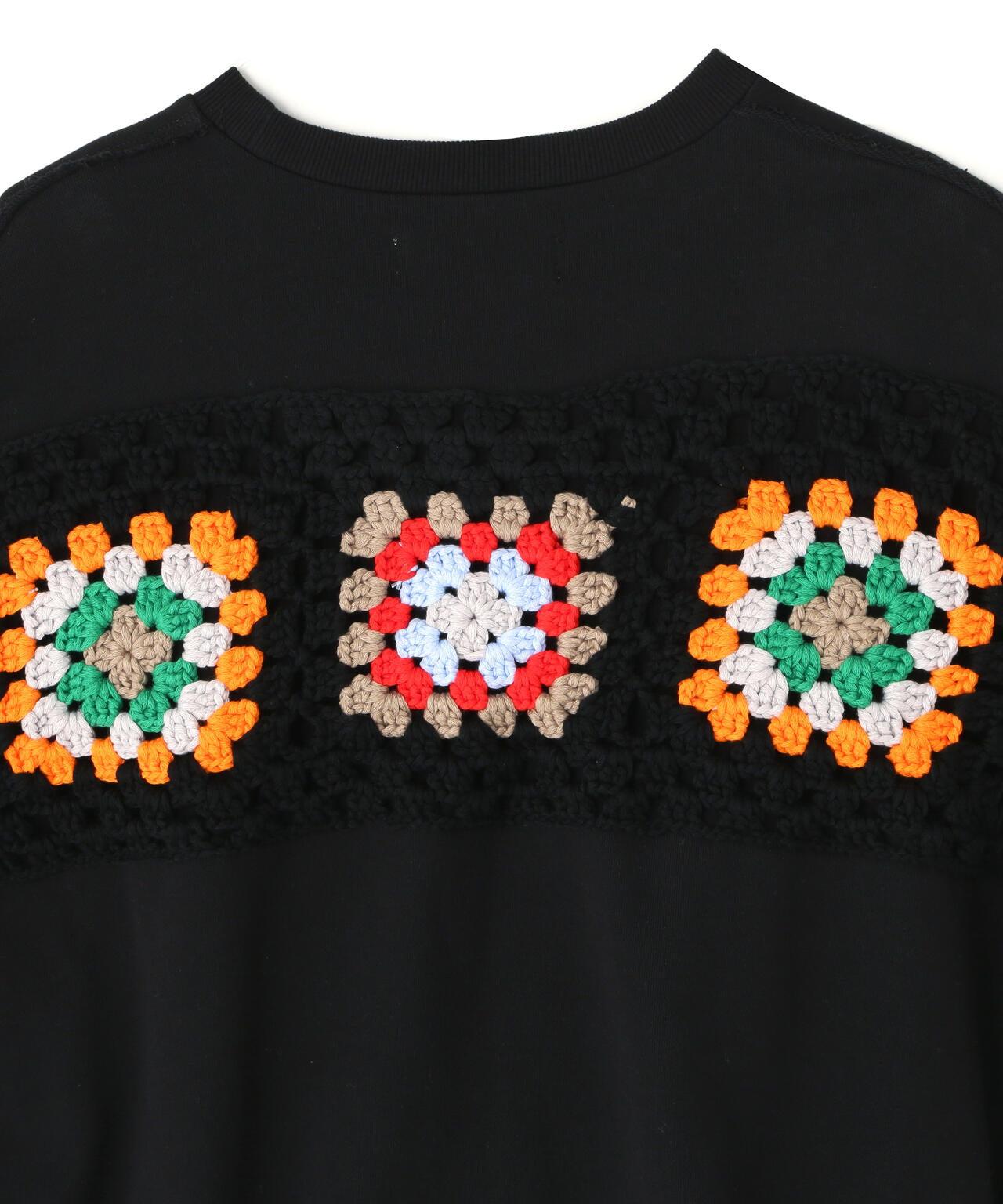 DISCOVERED CROCHET SLEEVE SWEAT(UNISEX) 聯名款 鉤針袖衛衣