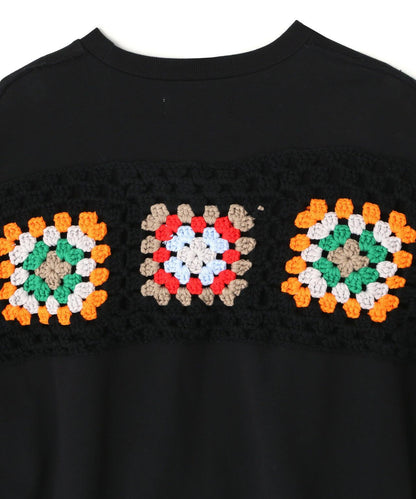 DISCOVERED CROCHET SLEEVE SWEAT(UNISEX) 聯名款 鉤針袖衛衣