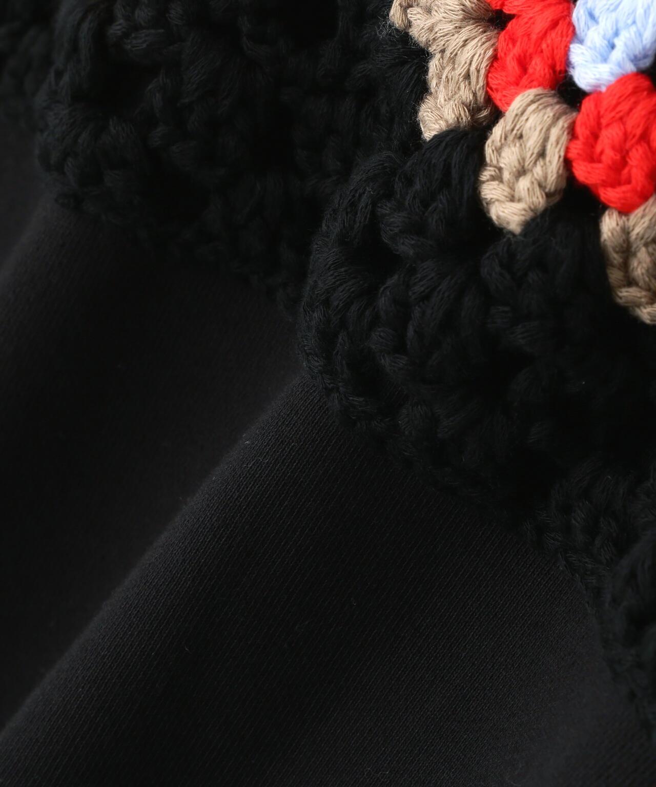 DISCOVERED CROCHET SLEEVE SWEAT(UNISEX) 聯名款 鉤針袖衛衣