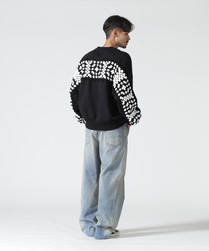 DISCOVERED CROCHET SLEEVE SWEAT(UNISEX) 聯名款 鉤針袖衛衣
